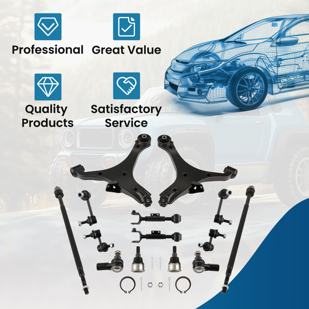 LowerUpper Control Arms Suspension Kit compatible for Honda Element 2003 2004 2005-2011