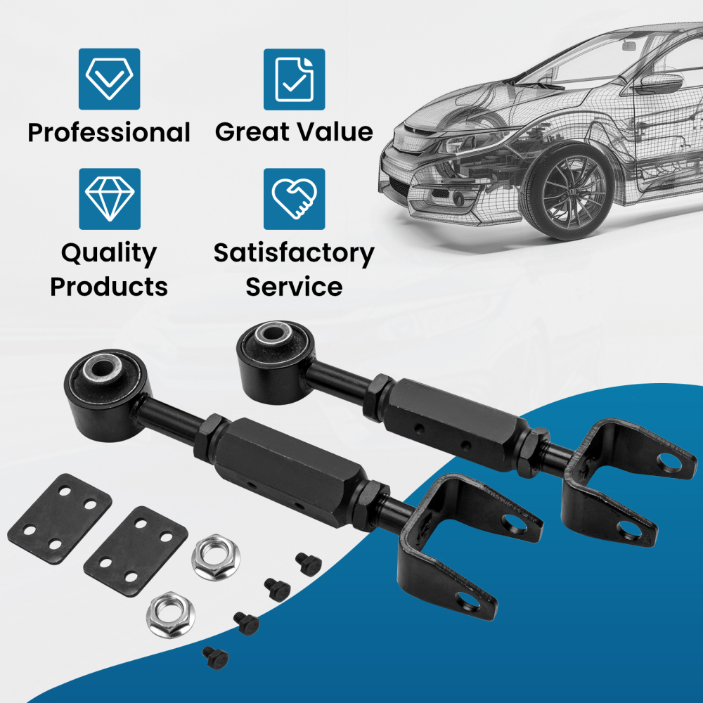 2 Pcs Adjustable Rear Upper Control Arms Assembly compatible for Honda CR-V 2002-2006 suspension arms