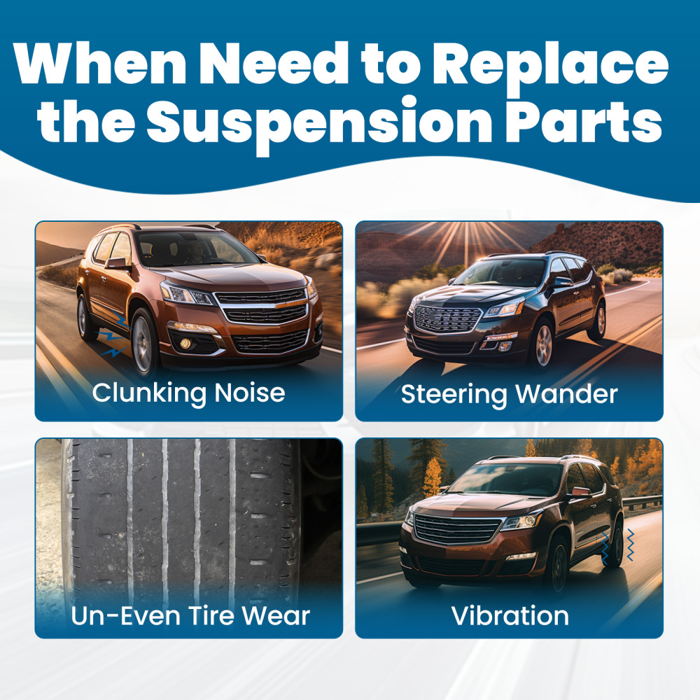 12pcs Front Suspension Kit Control Arms Ball Joints Tie Rod Ends for 07-15 compatible for GMC