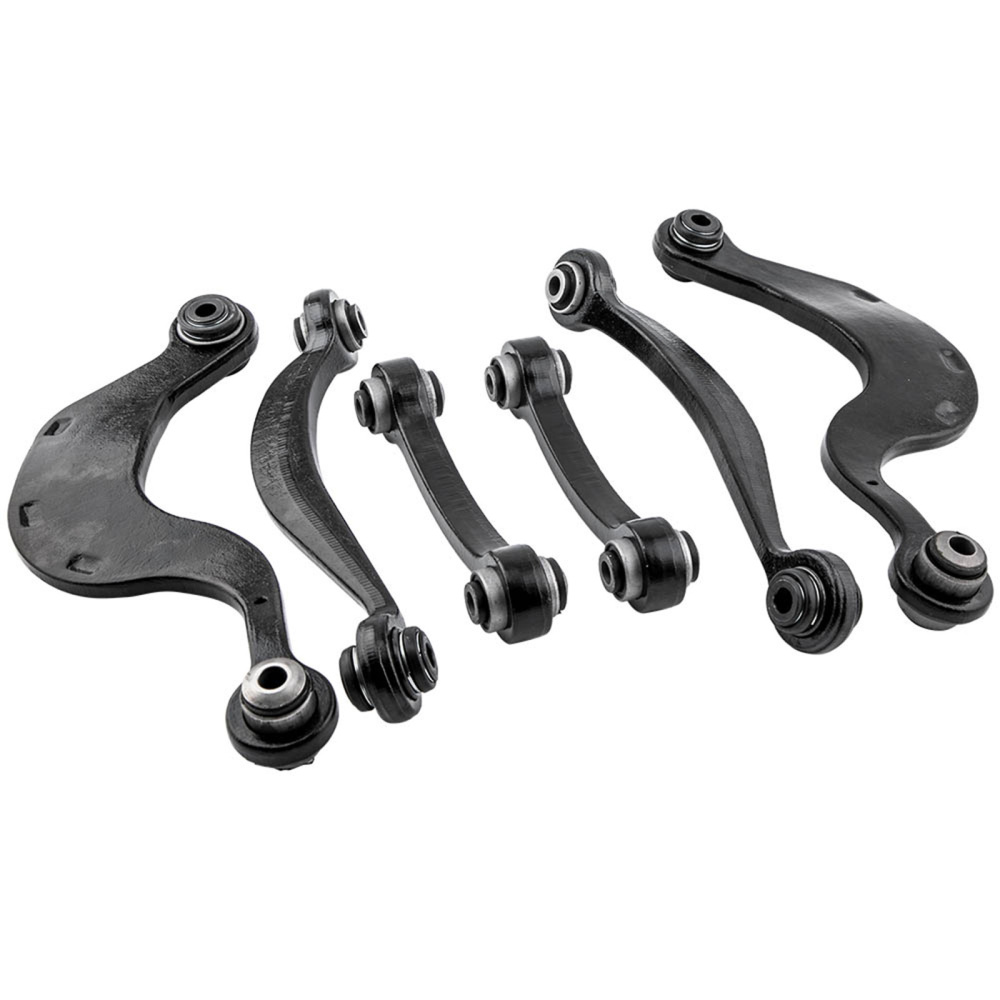 8x Front Lower + Rear Upper Control Arms for 07-17 compatible for GMC Acadia Enclave Traverse