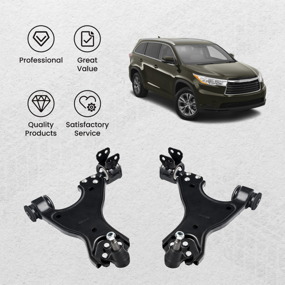 8x Front Lower + Rear Upper Control Arms for 07-17 compatible for GMC Acadia Enclave Traverse
