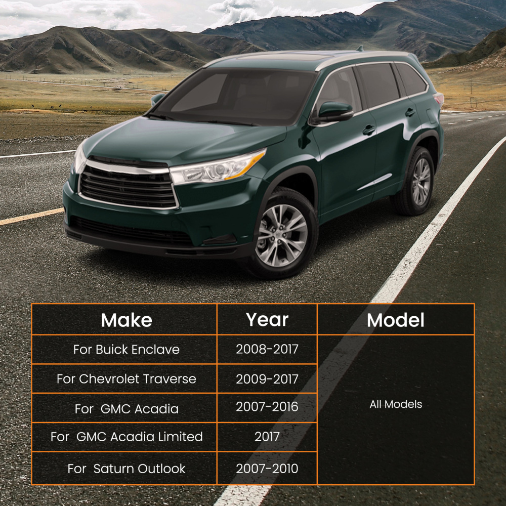 8x Front Lower + Rear Upper Control Arms for 07-17 compatible for GMC Acadia Enclave Traverse