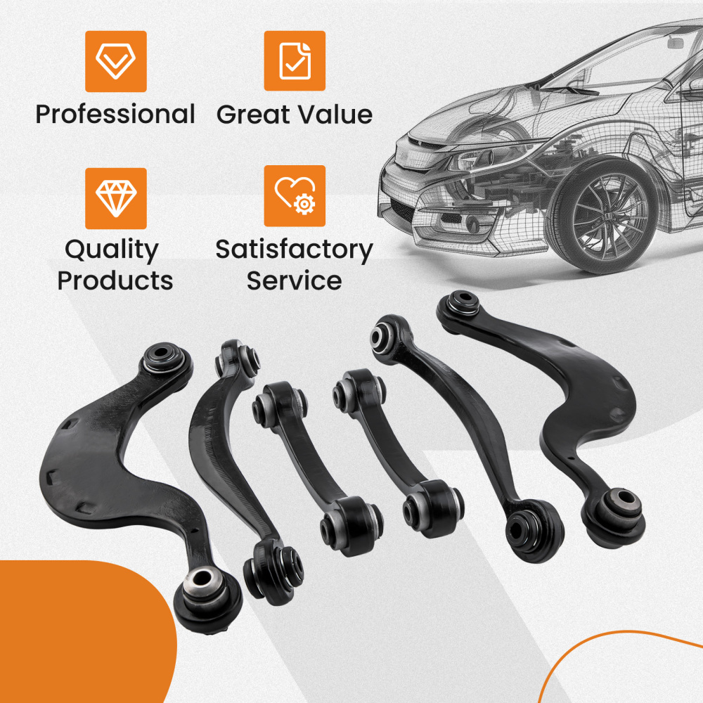Front LowerRear Upper Control Arms compatible for GMC Acadia Traverse compatible for Enclave Outlook