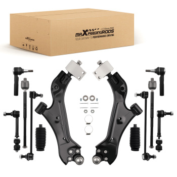 12x Front Lower Control Arms Sway Bar Tie Rods compatible for Chevy Equinox 2010 2011-2017