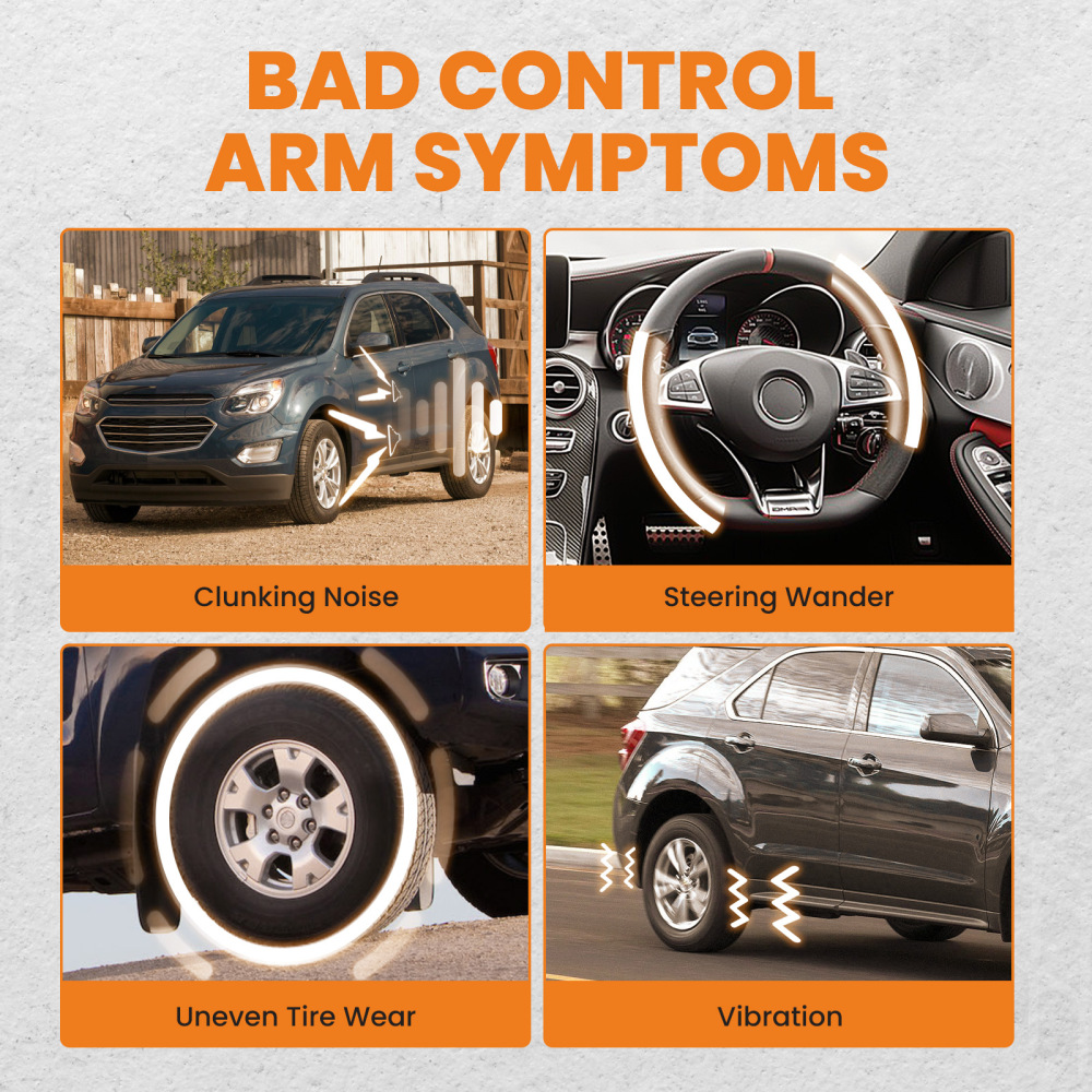 6Pcs Front Lower Control Arms LH RH for 2010-2015 2016 compatible for Chevrolet Equinox LTZ AWD