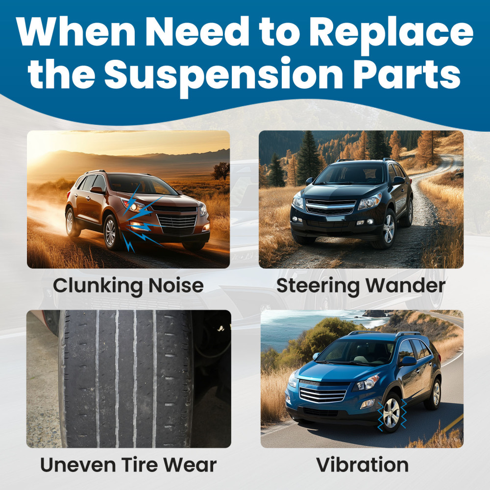 6 PCS Kit LR Lower Control Arm compatible for Chevrolet Equinox compatible for FWD 15-17 524-158