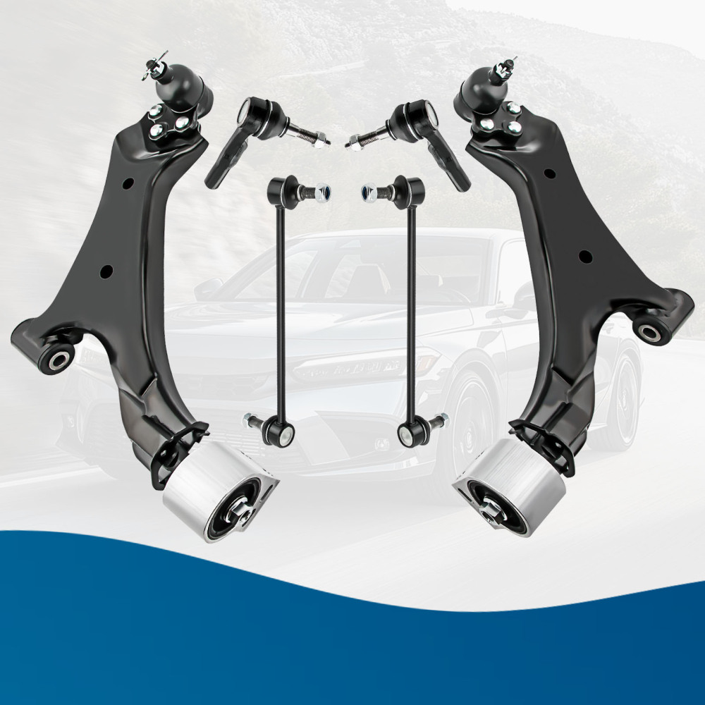 6 PCS Kit LR Lower Control Arm compatible for Chevrolet Equinox compatible for FWD 15-17 524-158