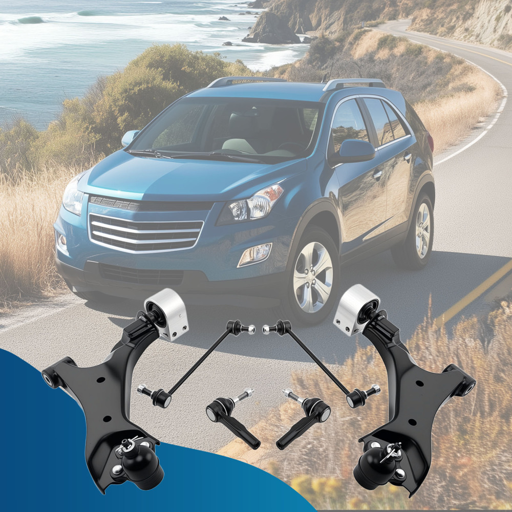 6 PCS Kit LR Lower Control Arm compatible for Chevrolet Equinox compatible for FWD 15-17 524-158