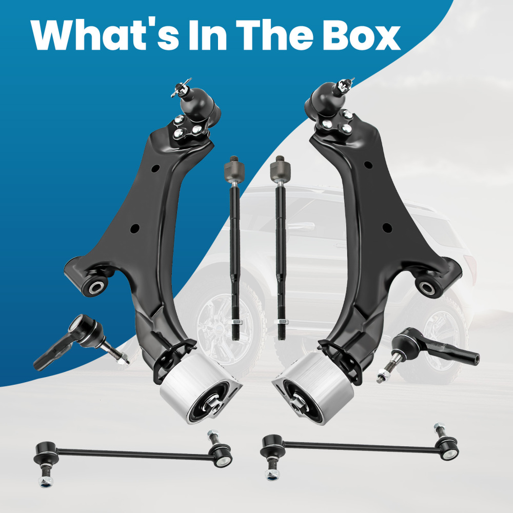 8pcs Suspension Kit Lower Control Arms w/Ball Joints compatible for Chevrolet Equinox 10-17