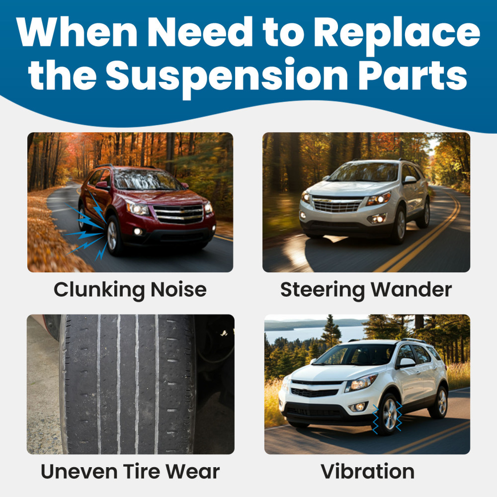 8pcs Suspension Kit Lower Control Arms w/Ball Joints compatible for Chevrolet Equinox 10-17