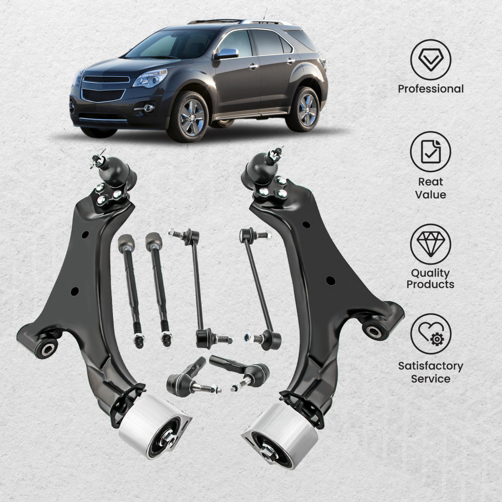8pcs Suspension Kit Lower Control Arms w/Ball Joints compatible for Chevrolet Equinox 10-17