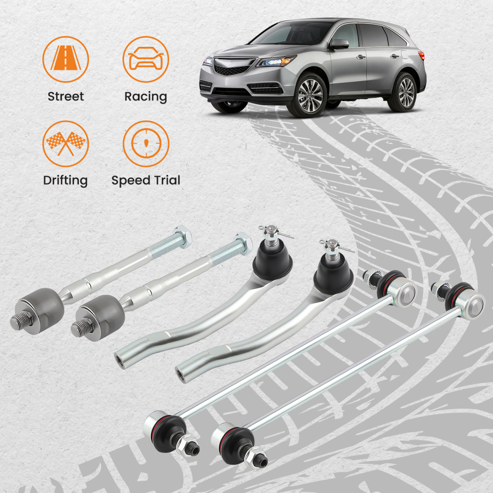 Front Inner Outer Tie Rod End Stabilizer Sway Bars compatible for Acura MDX 2007-2012 2013