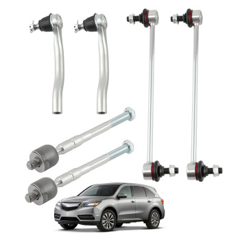 Front Inner Outer Tie Rod End Stabilizer Sway Bars compatible for Acura MDX 2007-2012 2013