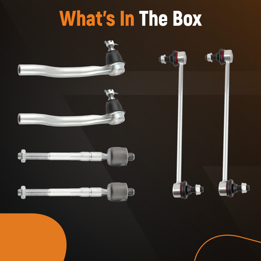 Front Inner Outer Tie Rod End Stabilizer Sway Bars compatible for Acura MDX 2007-2012 2013