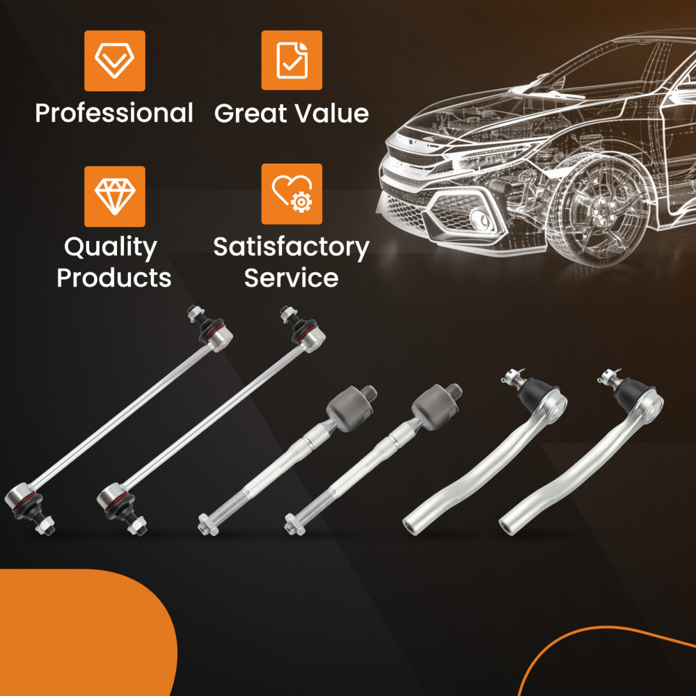 Front Inner Outer Tie Rod End Stabilizer Sway Bars compatible for Acura MDX 2007-2012 2013