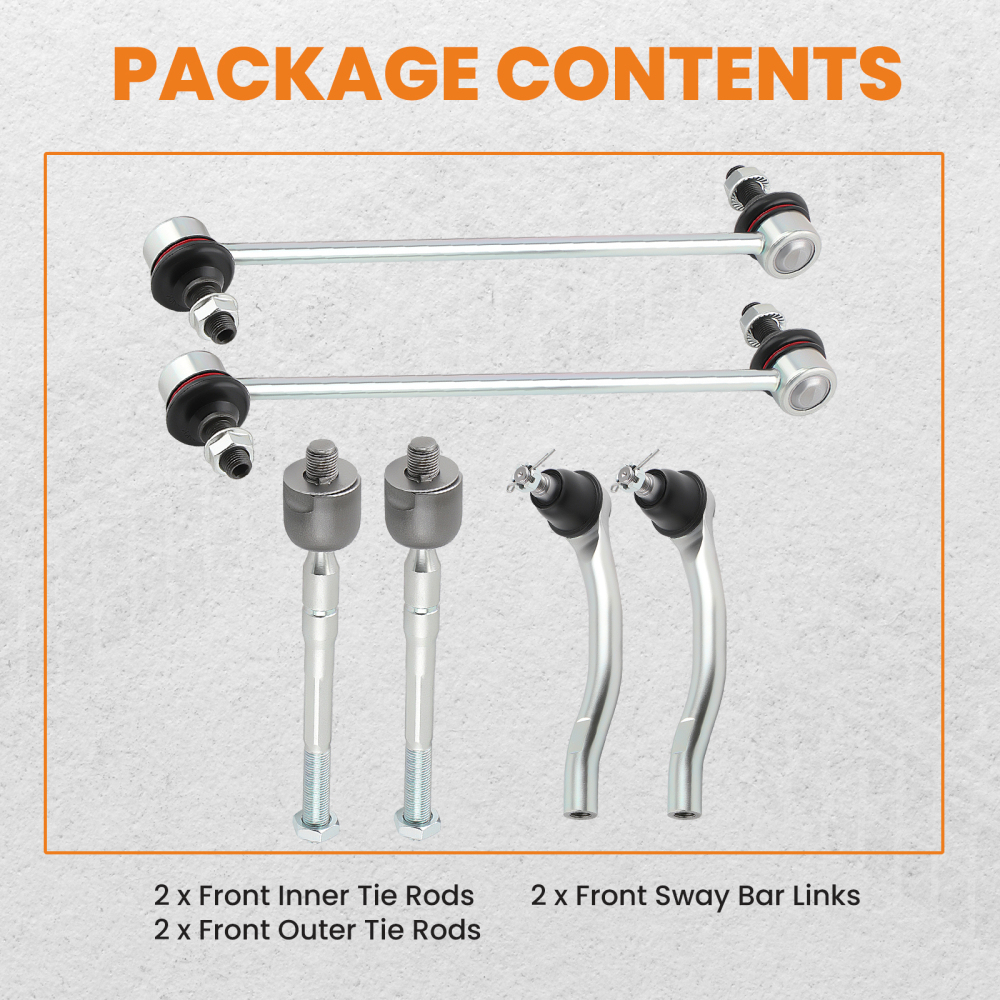 Front Inner Outer Tie Rod End Stabilizer Sway Bars compatible for Acura MDX 2007-2012 2013