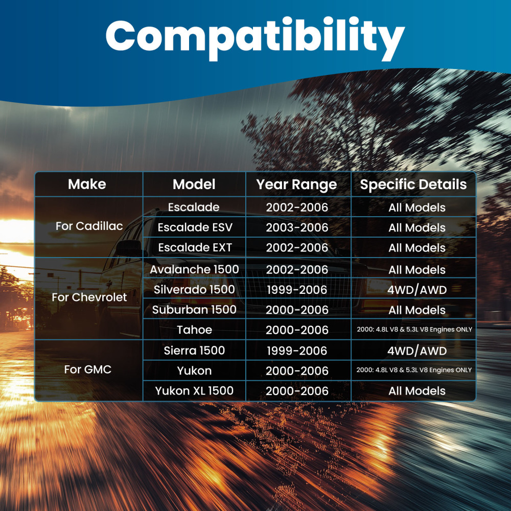 10x Front Upper Control Arms Tie Rods For 1999-06 compatible for Silverado Sierra 1500 4WD/AWD