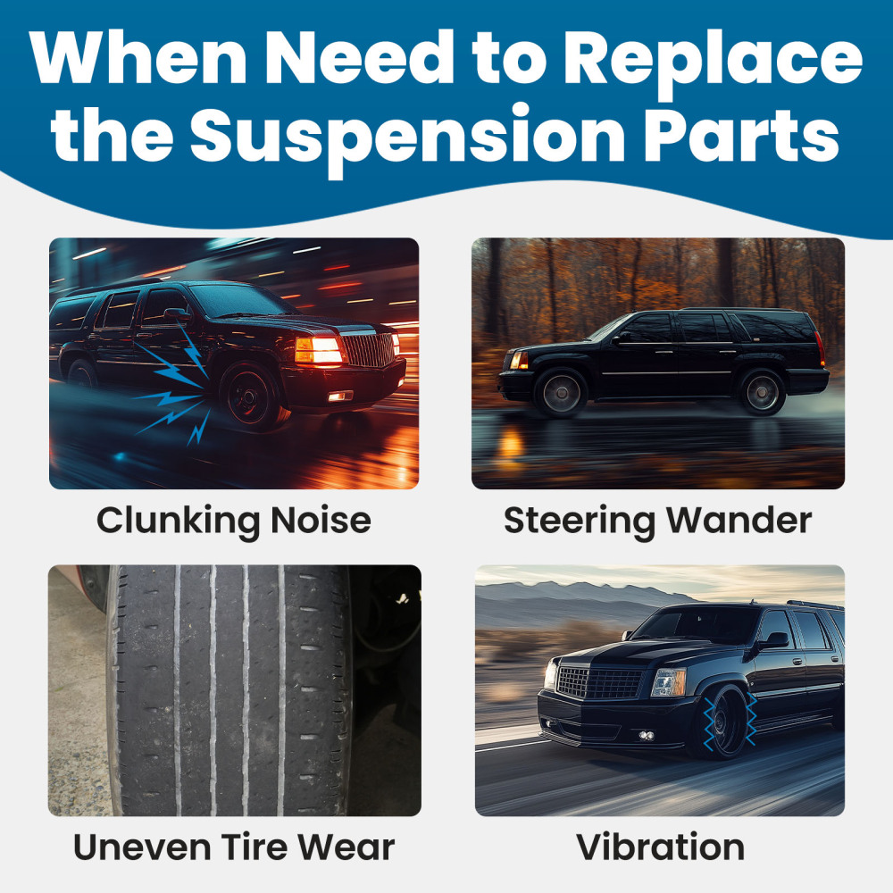 10x Front Upper Control Arms Tie Rods For 1999-06 compatible for Silverado Sierra 1500 4WD/AWD