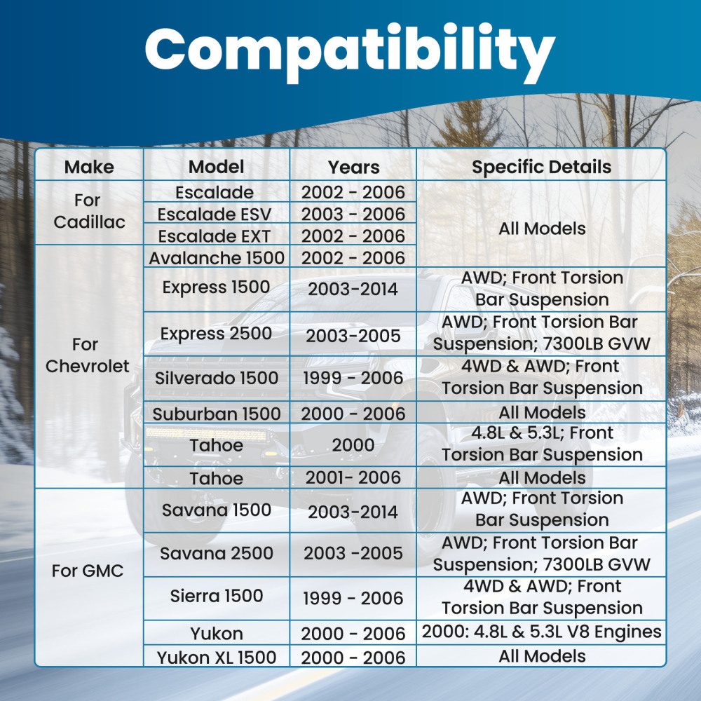 4x Front UpperLower Control Arms For 1999-2006 compatible for Silverado Sierra 1500 K620380