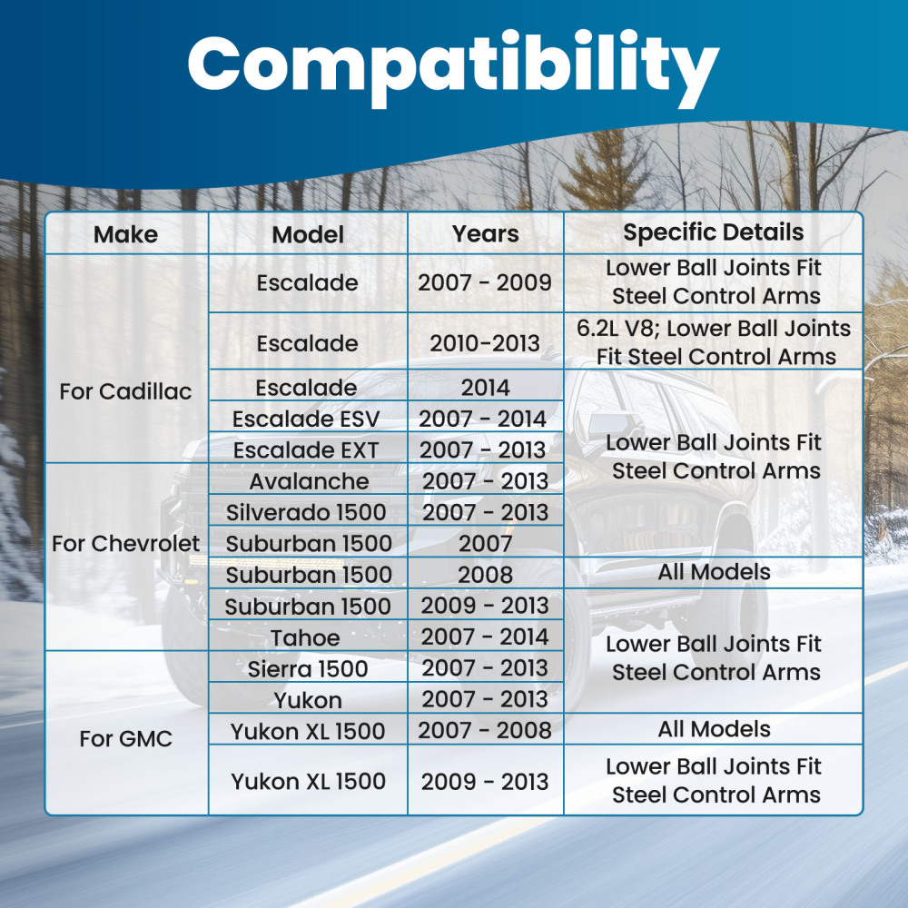10x Front Upper Control Arms Tie Rod Kit for 2007-13 compatible for GMC Sierra Silverado 1500
