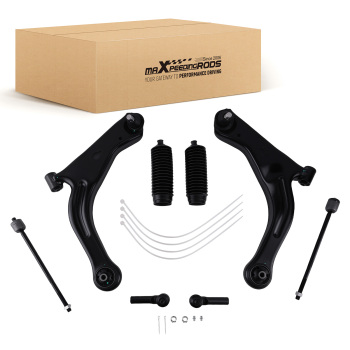 8x Front Lower Control Arms Tie Rods for 2010 2011 compatible for Mercury Mariner Mazda Tribute