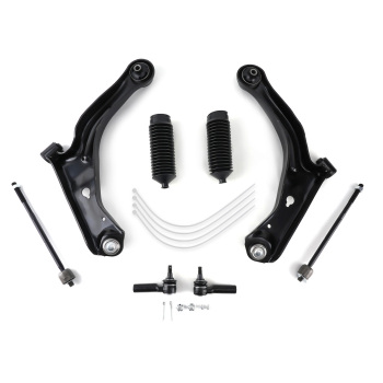 8x Front Lower Control Arms Tie Rods for 2010 2011 compatible for Mercury Mariner Mazda Tribute