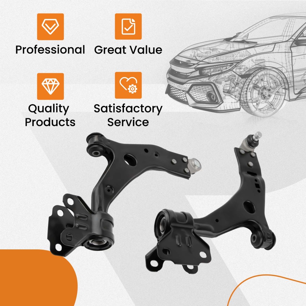 Front Lower Control Arm w/ Ball Joint Tierods Sway Bar compatible for Ford Escape 2013-2018
