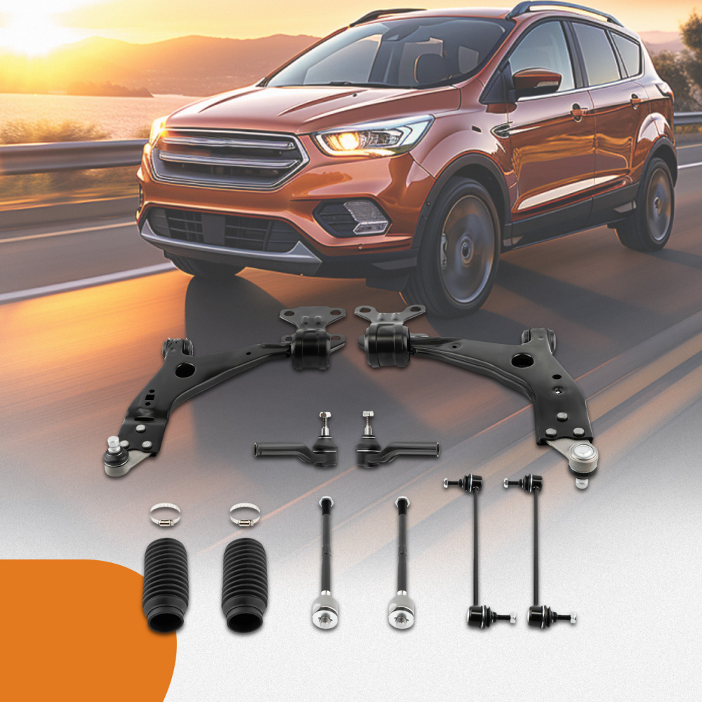 Front Lower Control Arm w/ Ball Joint Tierods Sway Bar compatible for Ford Escape 2013-2018