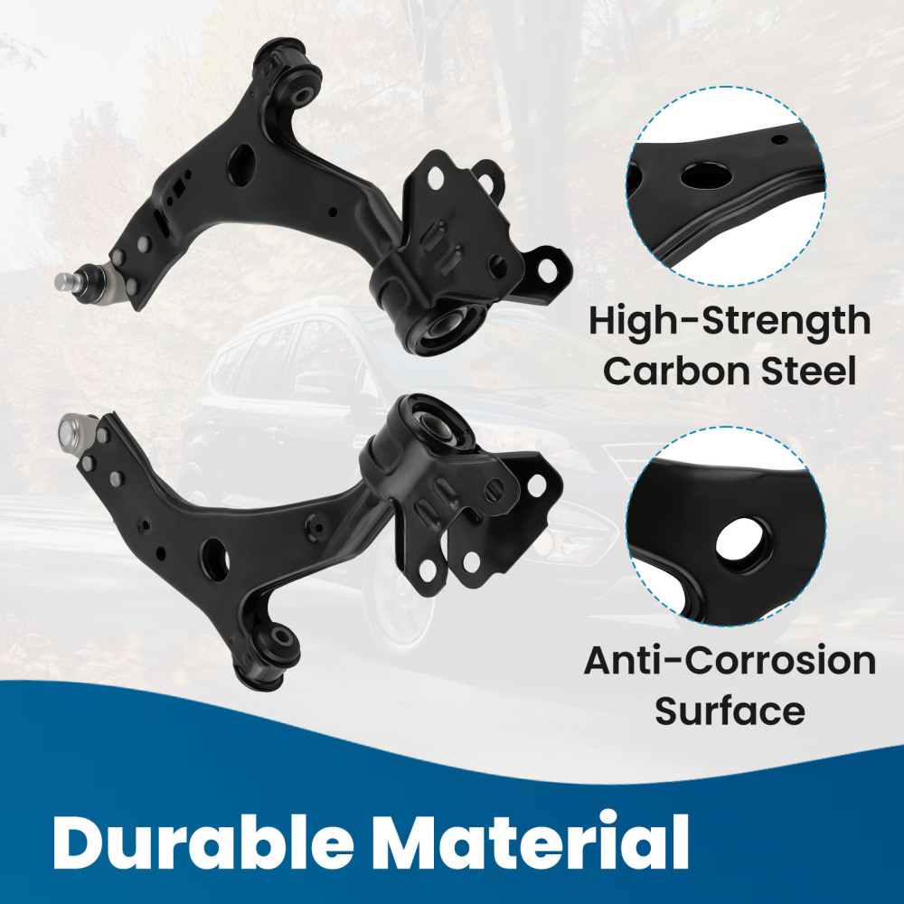 Front Lower Control Arm w/ Ball Joint Tierods Sway Bar compatible for Ford Escape 2013-2018