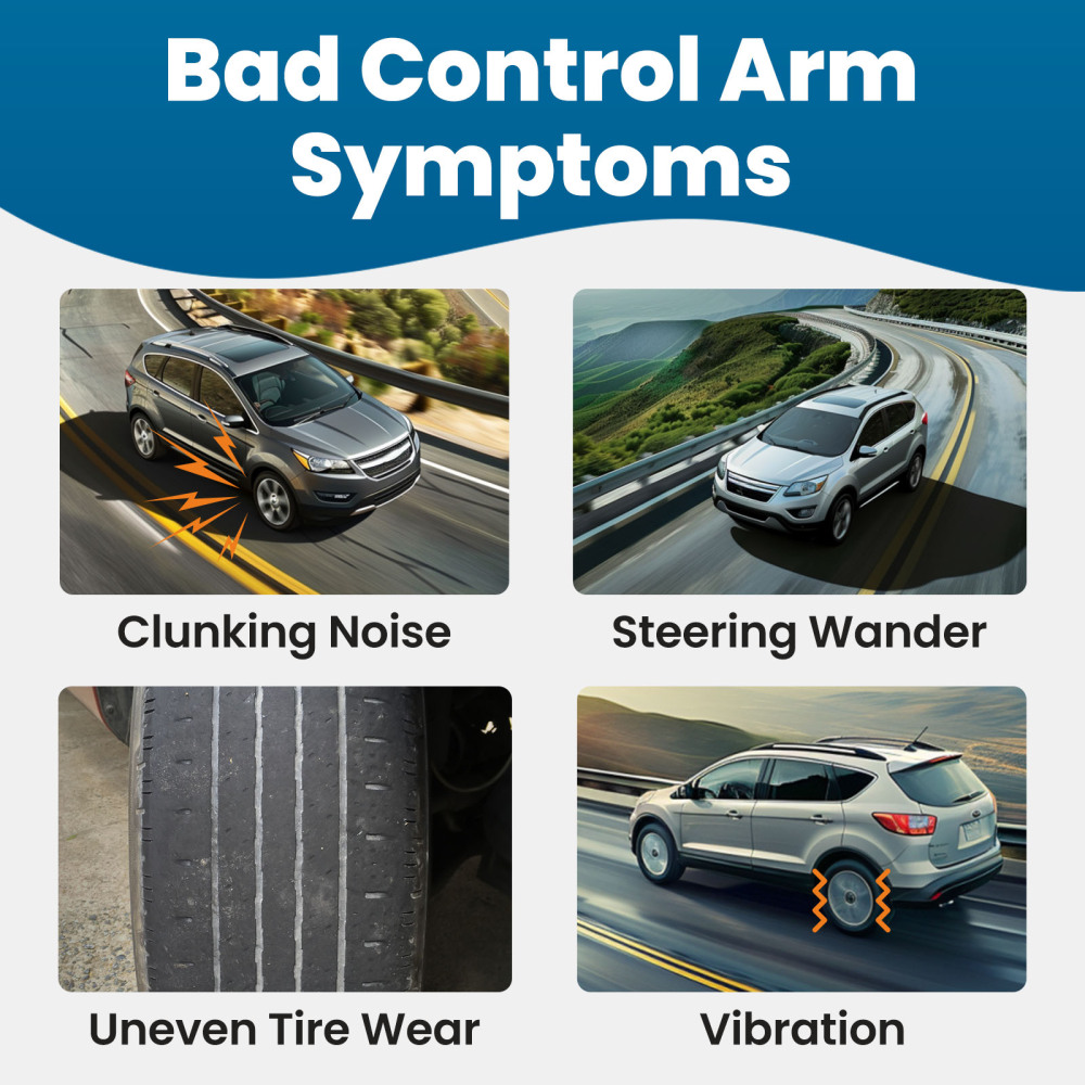 Front Lower Control Arm w/ Ball Joint Tierods Sway Bar compatible for Ford Escape 2013-2018