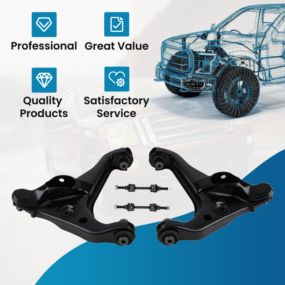 Front Lower Control Arms Sway Bar Links for 2009 2010 2011 2012 2013 compatible for Ford F-150