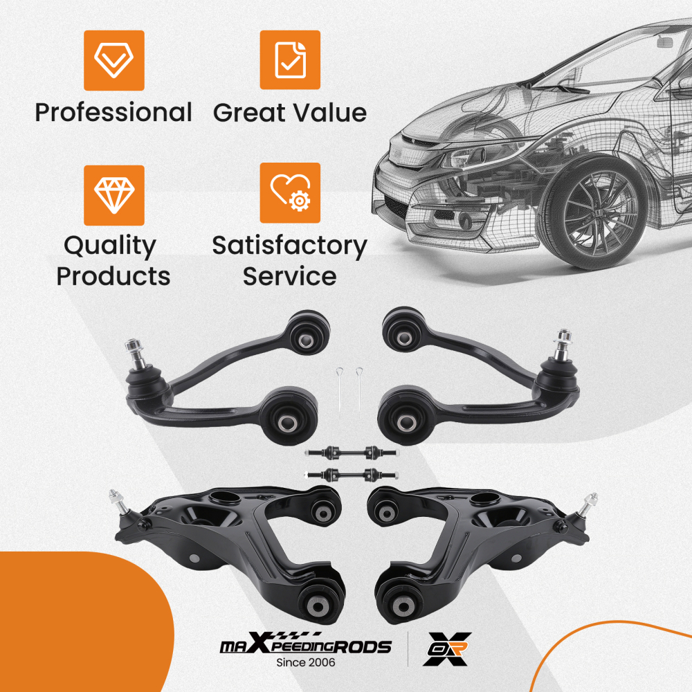 Front Upper Lower Control Arms Ball Joint Sway Bar for 2009-2013 compatible for Ford F-150 F150