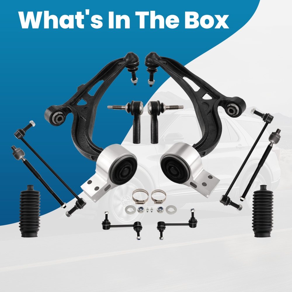 maXpeedingrods 12Pcs Front Suspension Kit Compatible for Ford Explorer 2011-2017 Ford Police Interceptor Utility 2013-2015