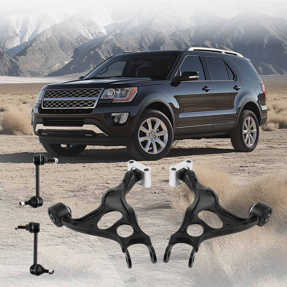 Rear Upper Control Arms Sway Bar Links Kit compatible for Ford Explorer Flex Taurus MKS MKT