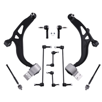10x Front Lower Control Arms Tie Rods Sway Bars Kit for 2011-2019 compatible for Ford Explorer