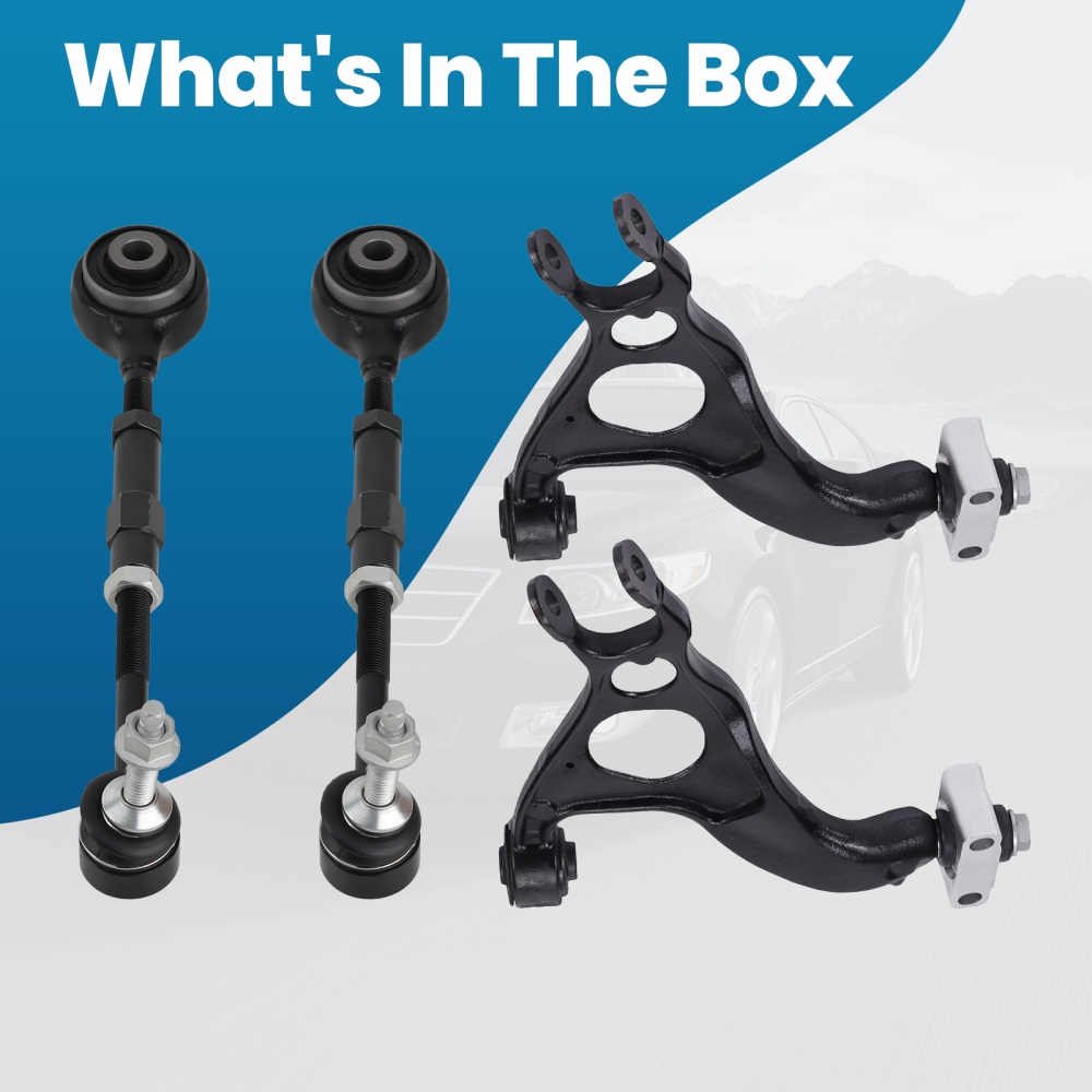 Rear Upper Control Arms + Forward Lateral Links for 2011-2018 2019 compatible for Ford Taurus