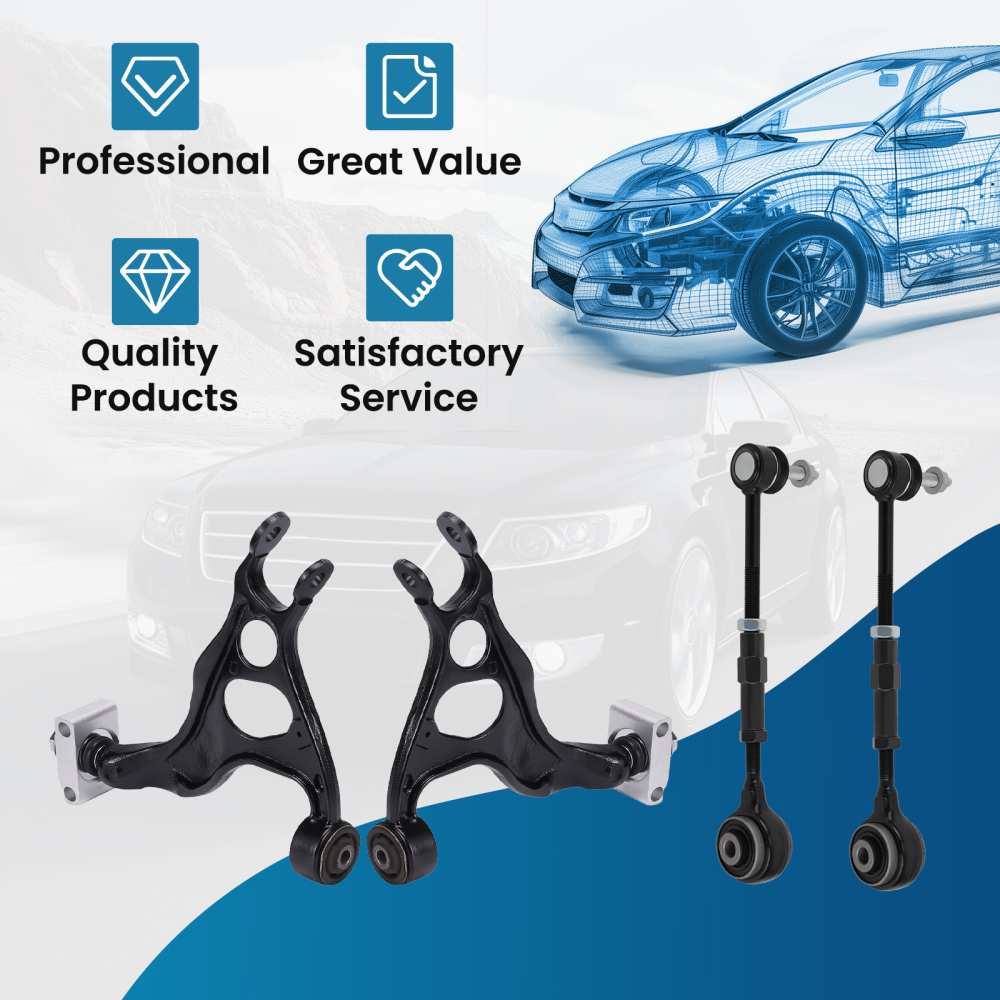 Rear Upper Control Arms + Forward Lateral Links for 2011-2018 2019 compatible for Ford Taurus