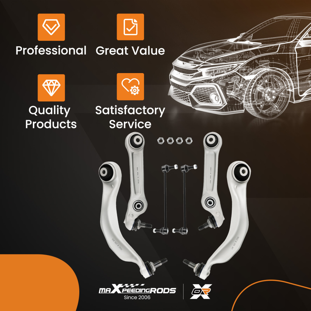 6PCS BRACCIO DI CONTROLLO ANTERIORE compatibile per BMW SERIE 5 F10 F11 F07 F18 NEW