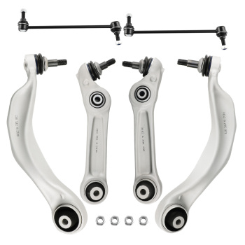 6PCS KIT DE BRAS DE CONTRÔLE INFÉRIEUR DE SUSPENSION AVANT compatible pour BMW 5/6-SERIES
