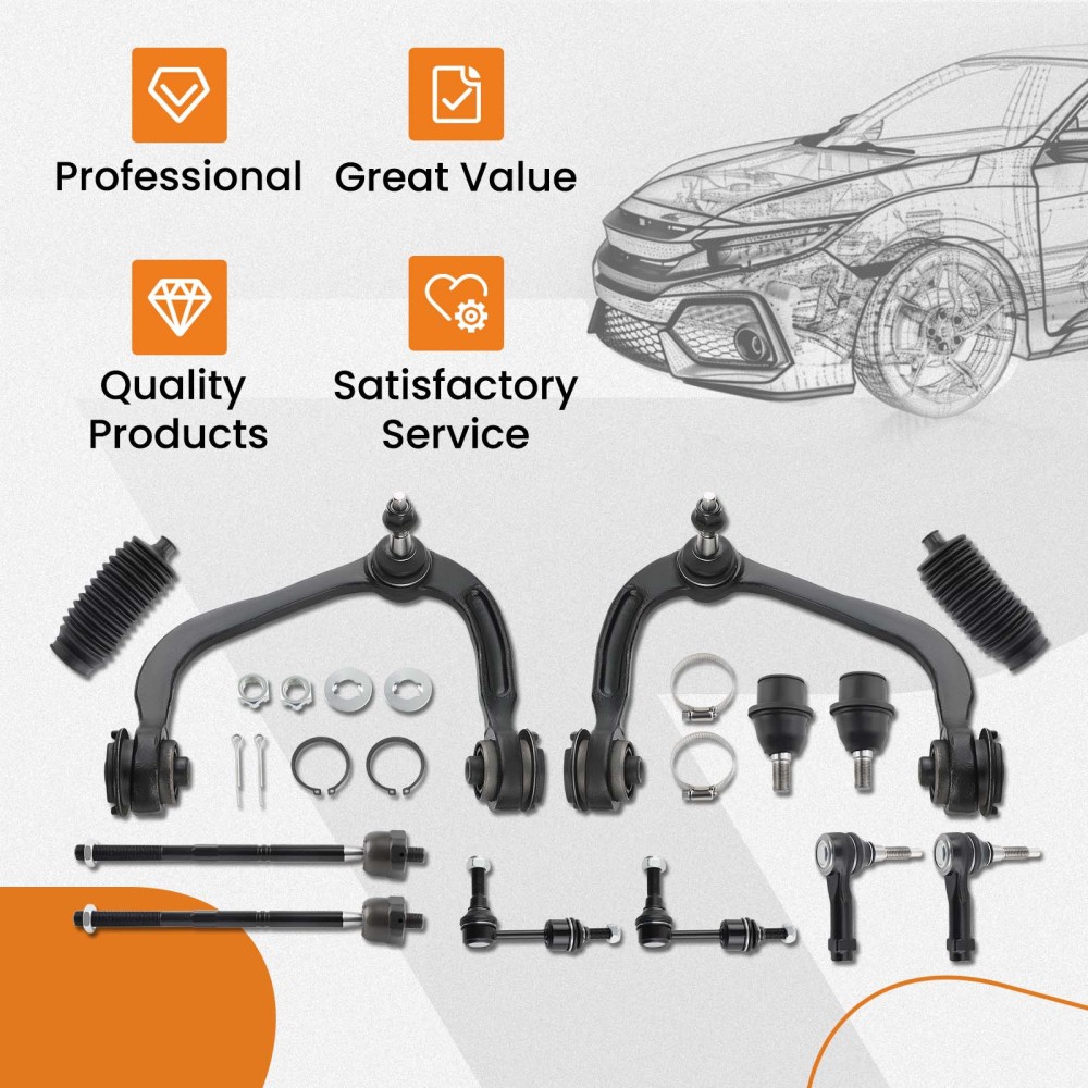 12X Front Upper Control ArmSway Bar Links compatible for Ford F-150 2004 - 2005 2WD 2X2