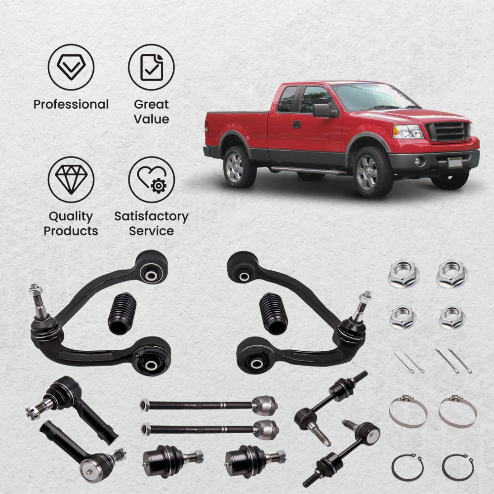 12 Pcs Control Arms Ball Joint Sway Bar Tie compatible for Ford F-150 2004 2005 2WD K80308 suspension arms