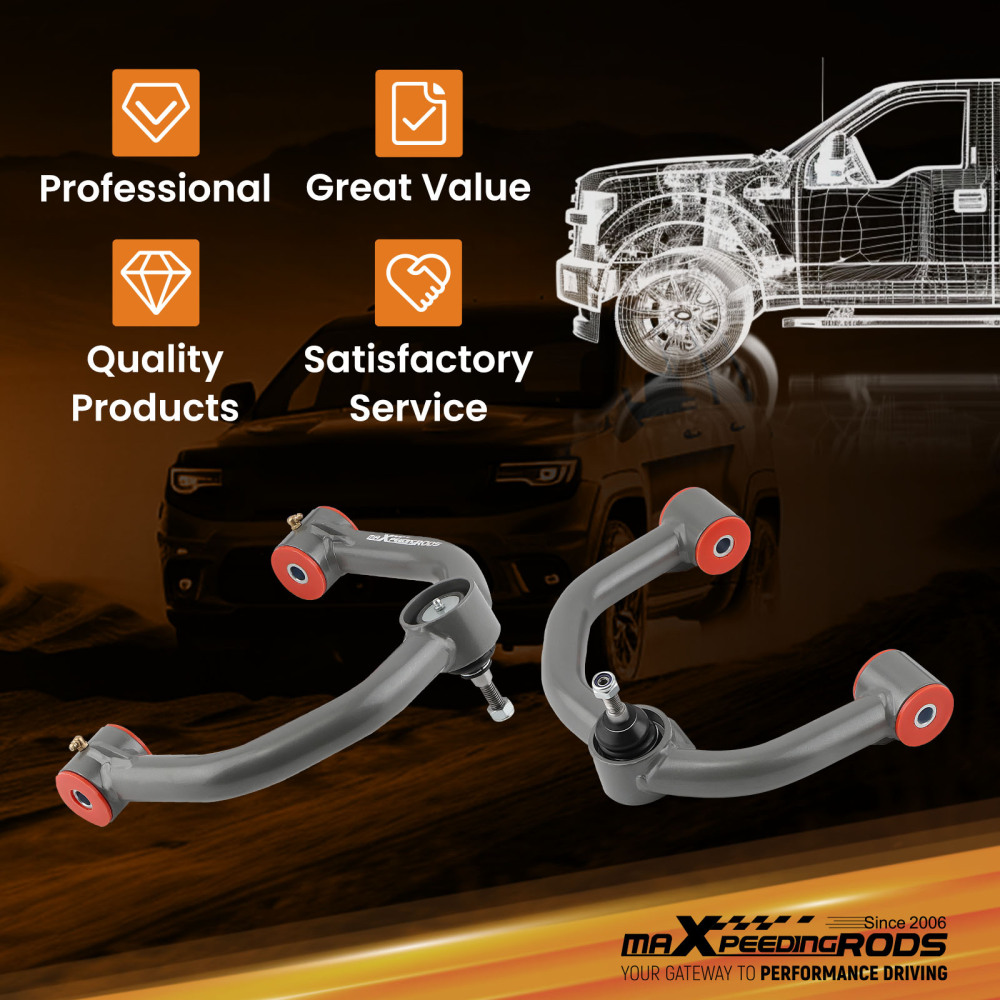 0-2 Lift Front Upper Control Arms LH RH For 2004-2023 compatible for Ford F-150 F150 2WD 4WD