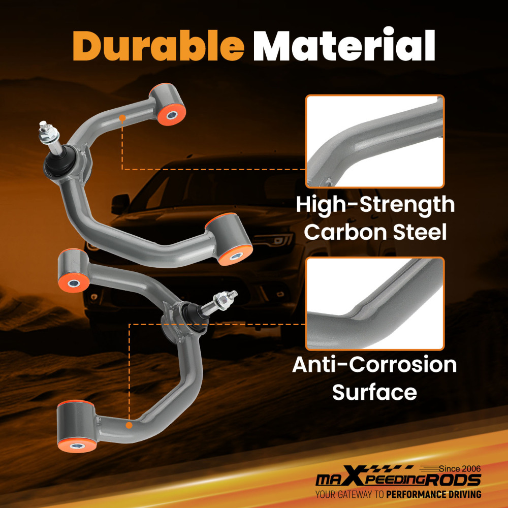 Suspension Front Upper Control Arms 2-4 Lift For 2004-2023 Ford F150 4X4 4WD