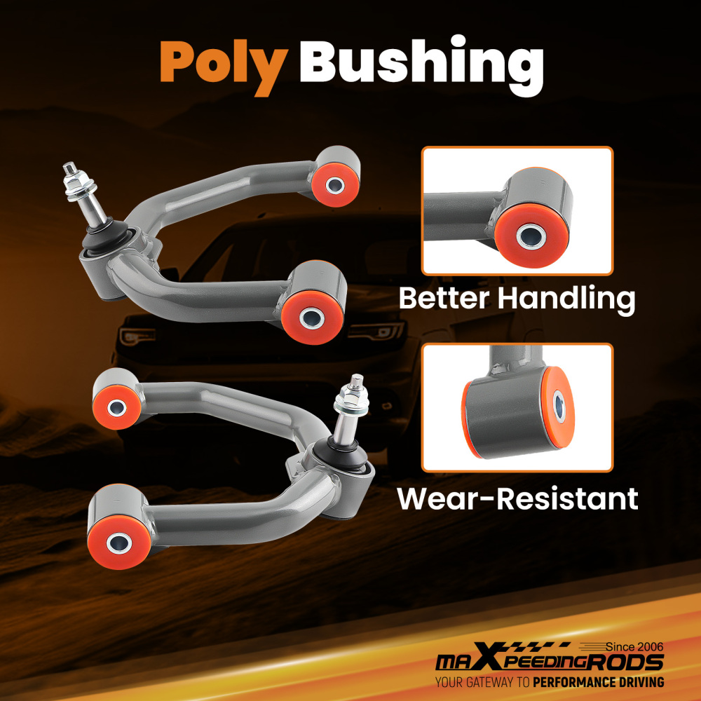 Suspension Front Upper Control Arms 2-4 Lift For 2004-2023 Ford F150 4X4 4WD