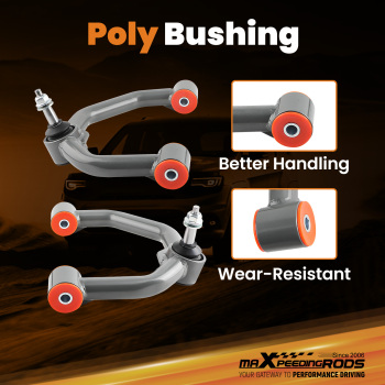 Suspension Front Upper Control Arms 2-4 Lift For 2004-2023 Ford F150 4X4 4WD