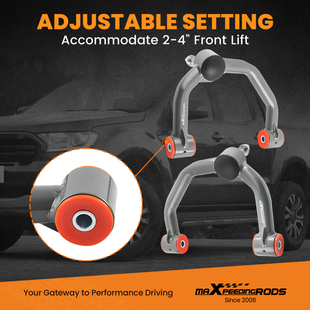 Suspension Front Upper Control Arms 2-4 Lift For 2004-2023 Ford F150 4X4 4WD
