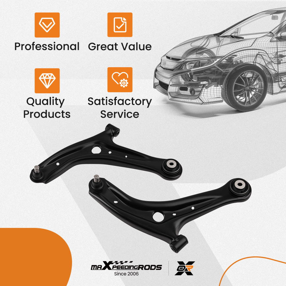 BRACCI DI CONTROLLO INFERIORI ANTERIORI compatibile per FORD FIESTA VI 08-17 compatibile per MAZDA 2 07-15