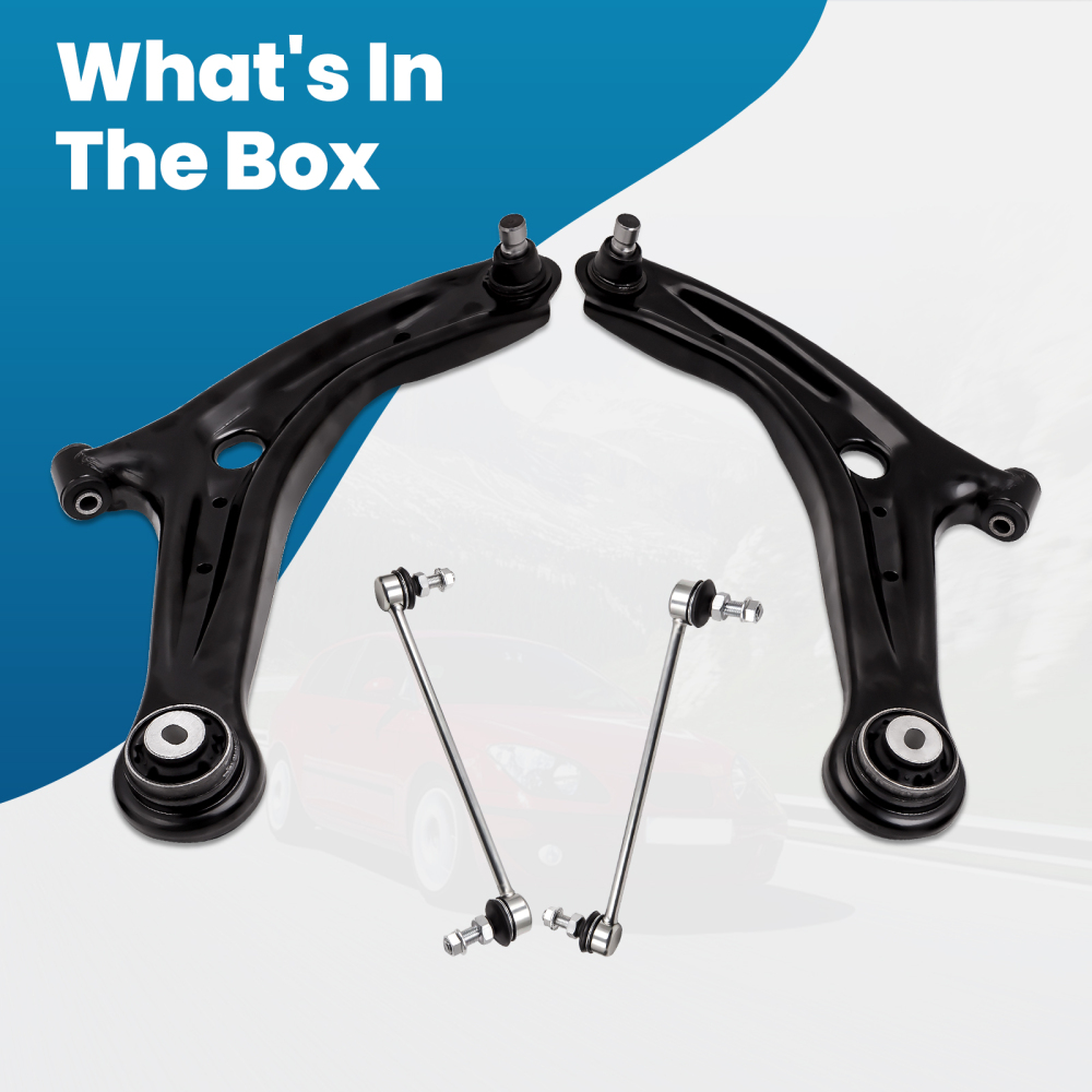Compatible for Ford Fiesta 2x Lh Rh Front Lower Suspension Control Wishbone Arm Left Right suspension arms