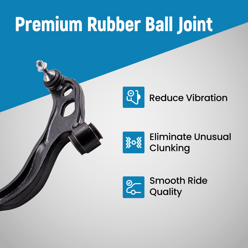 4 Pcs Suspension Front Lower Control Arm amp; Outer Tie Rod End compatible for Ford Taurus