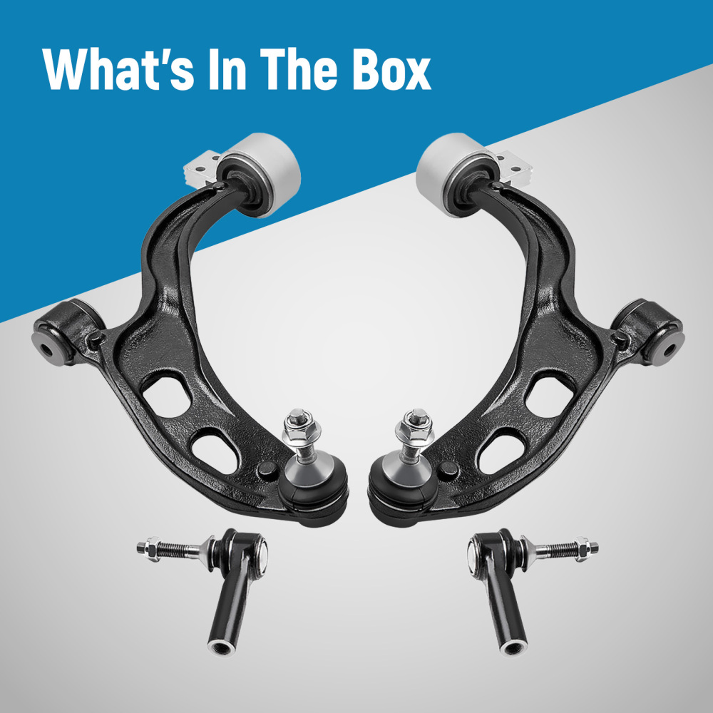 4 Pcs Suspension Front Lower Control Arm amp; Outer Tie Rod End compatible for Ford Taurus